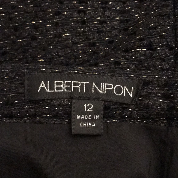 Albert Nipon black and gold tweed skirt - Picture 4 of 4